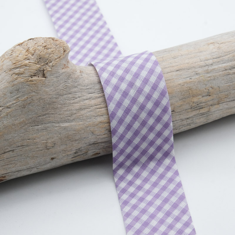 Biais Vichy 30MM Violet - Maison Klem